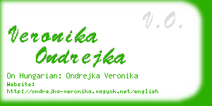 veronika ondrejka business card